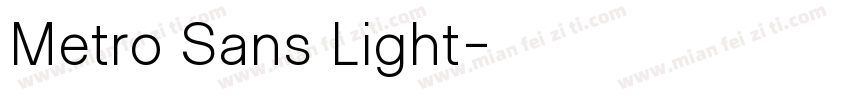 Metro Sans Light字体转换